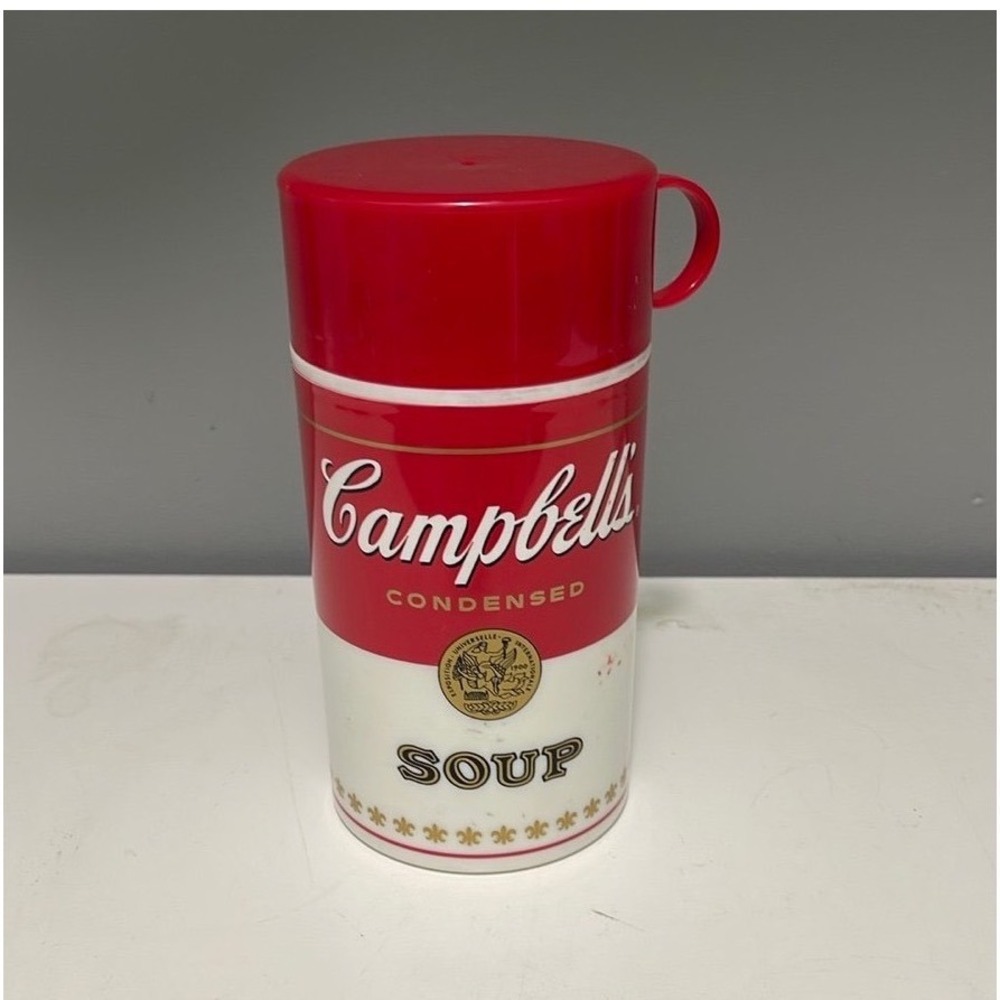 Vintage 1998‎ Campbell's Soup Can-Tainer Insulated Plastic Thermos 11.5 Oz